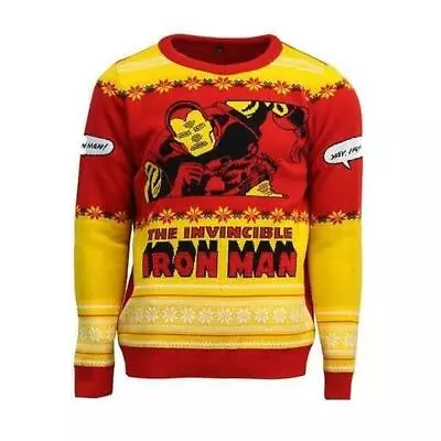 Buy Christmas Jumper Invincible Iron Man- UK S / US XS New Official Numskull • 26.99£