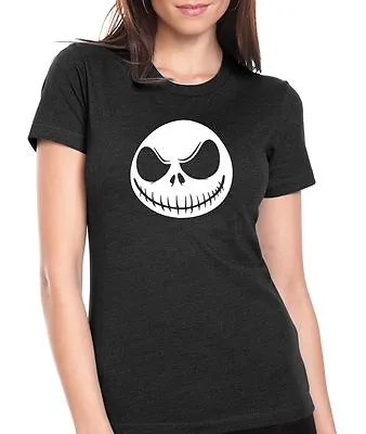 Buy Nightmare Before Christmas  Jack Skellington Skull  Holiday Womens T-Shirt Jr.  • 17.95£