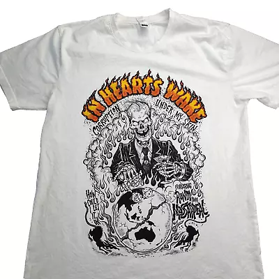 Buy In Hearts Wake Shirt Size Large - Metal Band Merch Logo Skull Flames Casual VGC • 13.65£