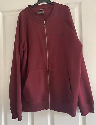 Buy French Connection Male Zip Through Bomber Jacket Red Size Medium • 15£