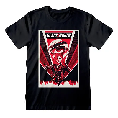 Buy Marvel - Black Widow Movie Poster Black Unisex T-Shirt - M • 16.79£