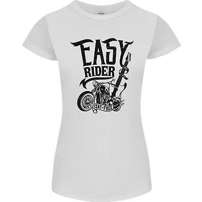 Buy Easy Rider Motorcycle Motorbike Biker Womens Petite Cut T-Shirt • 10.99£