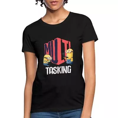 Buy Minions Merch Dave And Kevin Multitasking Licensed Women's T-Shirt • 18.99£