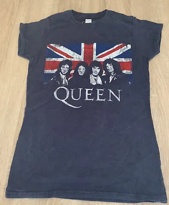 Buy New Queen T-shirt Ladies Top Medium 2017 Band T-shirt Gig Blue Vtg  (m • 9.93£
