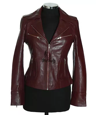 Buy RACHEL Ladies Leather Jacket Cherry Classic Fashion Real Leather Jacket • 109.99£