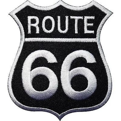 Buy Route 66 Sign Embroidered Iron Sew On Patch Clothes Jeans Jacket Bag Biker Badge • 2.79£