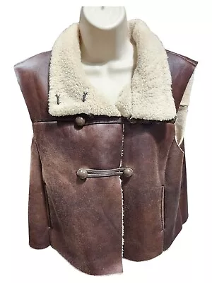 Buy Jennifer Lopez Women's Vest Sz XL Faux Leather/Faux Wool Sleeveless Preowned • 12.01£