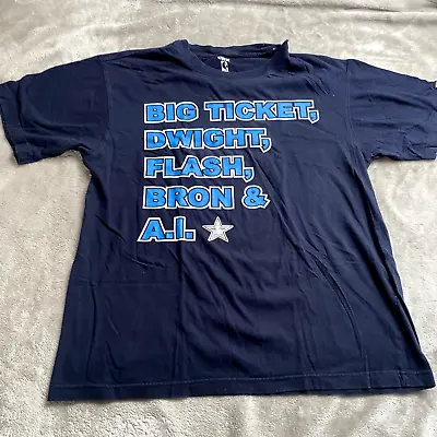 Buy All Stars NBA T Shirt Extra Large Phoenix Blue EAST Spellout Graphic UNK 2009 • 14.09£