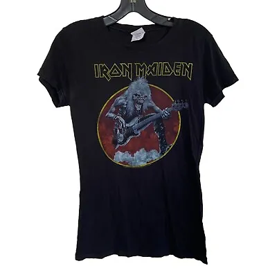 Buy Iron Maiden Bruce Dickinson Skull Womens T-Shirt Black Size Medium • 47.21£