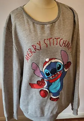 Buy Disney Happy Stitchmas Christmas Jumper Sweater Ladies Size L • 19.99£