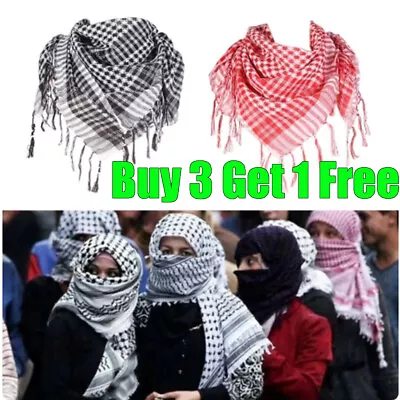 Buy Cotton Scarf Palestinian Shemagh Freedom Scarf Keffiyeh Head Wrap Black White UK • 3.92£