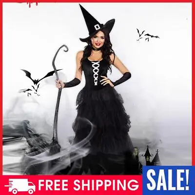 Buy Cotton Ball Gown Long Dress Adjustable Lace Up Women Gothic Style Party Clothing • 19.86£