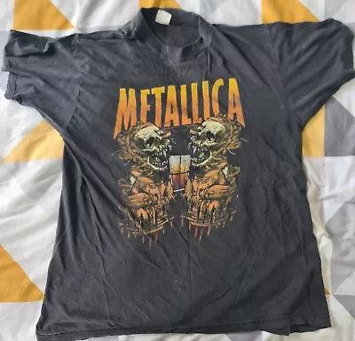 Buy Metallica 2000 Summer Sanitarium Tour Tshirt, Used, Large • 50£