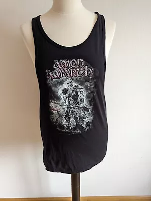 Buy Amon Amarth Vest UK 10 Medium Black Empo Jomsviking Metal Festival T Shirt VGC • 18.99£