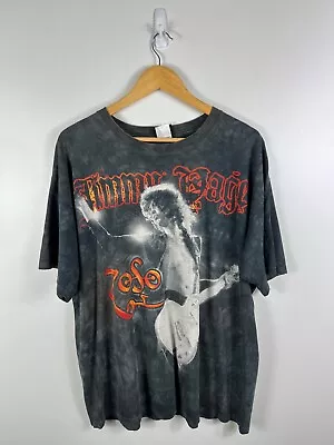 Buy Vintage 90s Jimmy Page  ZoSo Led Zeppelin World Tour Rock Band Tee Liquid Blue • 65.73£