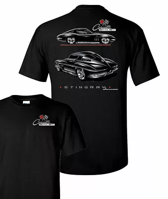 Buy Johny Rockstar Chevy Chevrolet Corvette Stingray Silhouette T Shirt TDC-247 • 35.47£