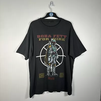 Buy STAR WARS 1996 Boba Fett Single Stitch Mens Graphic Print T Shirt Black - 2XL • 39.99£