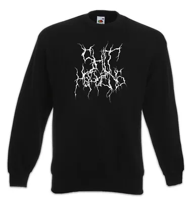 Buy S Happens Blackmetal Typo Sweatshirt Pullover Eternal Darkness True Death Metal • 37.14£