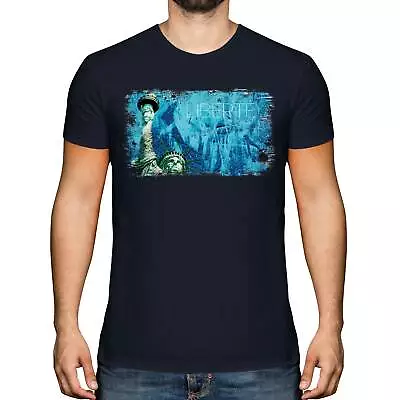 Buy Liberty New York City Grunge Print Mens T-shirt Statue America Usa Fashion Swag • 9.95£