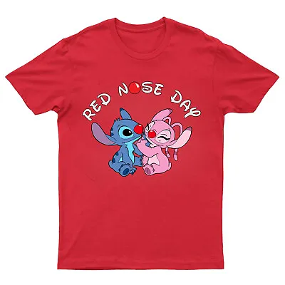 Buy New Red Nose Day 2024 Kids TShirt Stitch Funny Relief School Boys Girls Top Tee • 7.99£