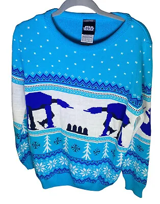 Buy Star Wars At-At Hoth Ugly Christmas Xmas Jumper Sweater By Numskull Size Large • 49.99£