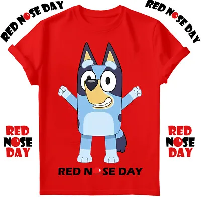 Buy Kids Boys Girls Comic Red Nose Day 2024 Relief T-Shirt Childrens Tee #V#RND • 14.99£