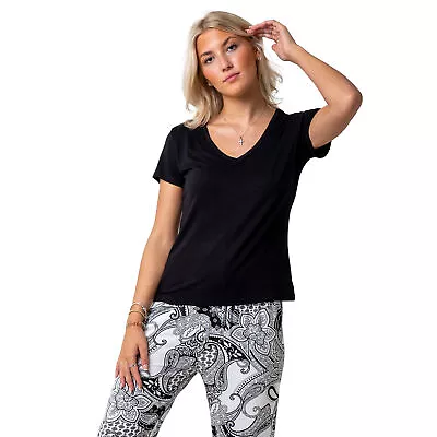 Buy Ladies Pyjamas Nightwear Short Sleeve Set Soft Pjs Loungewear Stretch Size 8-26 • 12.99£