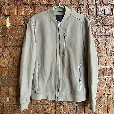 Buy All Saints Stones Bomber Light Taupe Size Small RRP £339 • 139.99£