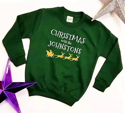 Buy Christmas Jumpers Personalised With Family Name Mens Womens Kids Matching Family • 12.50£