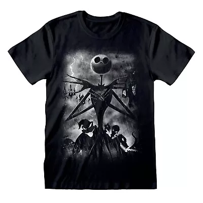 Buy Nightmare Before Chr - Stormy Skies Unisex Black T-Shirt Ex Large -  - K777z • 13.09£