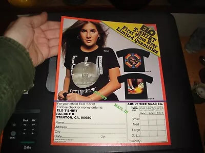 Buy 1976 ELO Vintage Album LP RECORD Insert Mini Poster Tee-Shirt Ad  • 9.64£