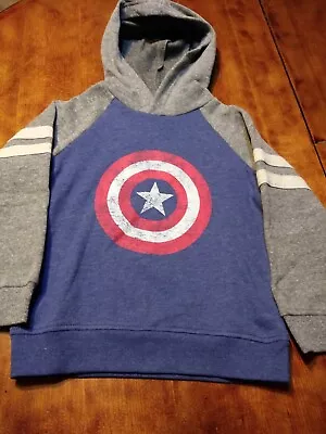 Buy Marvel Captain America Hoodie Sweatshirt Boy's Size 4 Navy Blue NWOT • 26.53£