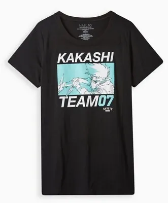 Buy Torrid Naruto Slim Fit Top - Signature Jersey Kakashi Black Plus Size 6 • 23.68£