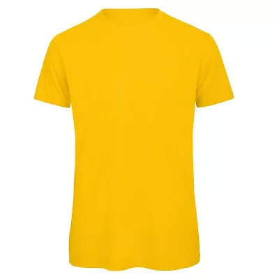 Buy Organic Cotton Mens T-Shirt Crew Neck Short Sleeve Plain Top Ringspun Tee B&C • 7.86£