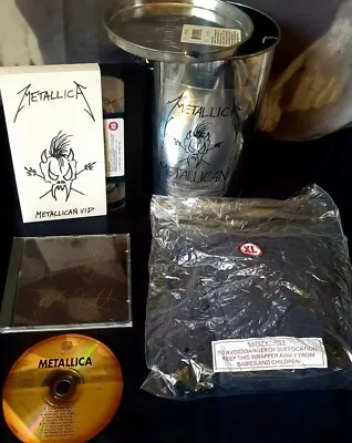 Buy Metallica Fan Can #1 Metallican Black Album VHS T-Shirt Tin Box Set Limited • 273.42£