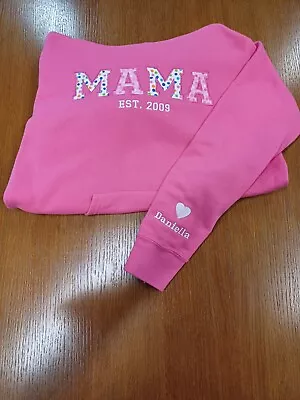 Buy Personalised MAMA Embroidered Hoodie Or Sweatshirt Over 84 Colours To Choose • 30.80£