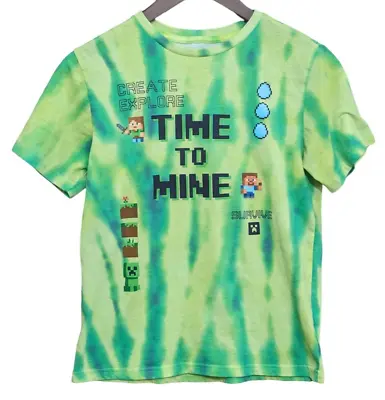 Buy Official Minecraft Size XL T Shirt Kids Clothing Multicolor Tie-dye Mojang READ • 5.06£