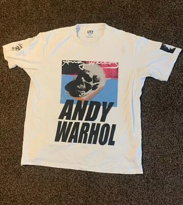 Buy Uniqlo UT Andy Warhol With Skull White Cotton T-shirt Large • 15.25£