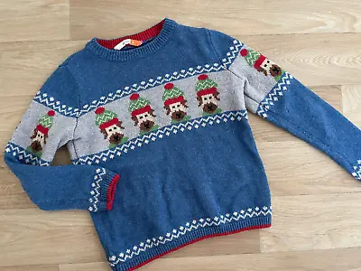 Buy Young Boy Age 4 Years John Lewis Blue Elf Christmas Jumper Pullover • 4£