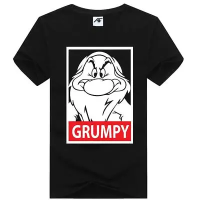 Buy Boys Snow White Grumpy Dwarfs Printed Funny T-Shirts Short Sleeves Crew Neck Top • 9.96£