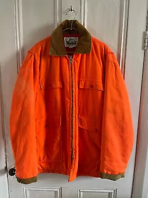Buy Vintage Woolrich Bright Orange Hunting Jacket Size Large • 14.99£