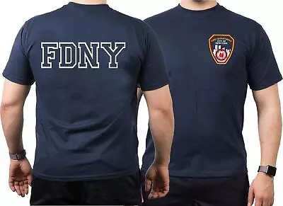 Buy Navy: New York City Fire Dept. T-Shirt With Colored Chest Logo • 25.87£