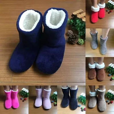 Buy Cozy Ladies Mens Slipper Boots With Fleece Linings Perfect For Cool Weather • 9.97£