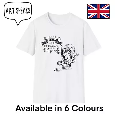 Buy Vintage Alice In Wonderland T-Shirt Men Unisex Women Mad Hatter You Are Bonkers • 15.99£