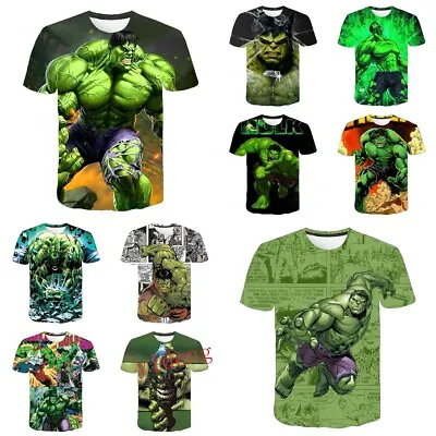 Buy Marvel The Hulk T-shirt Kids Boys 3D Short Sleeve Casual Tshirts Tee Top Gift • 6.98£