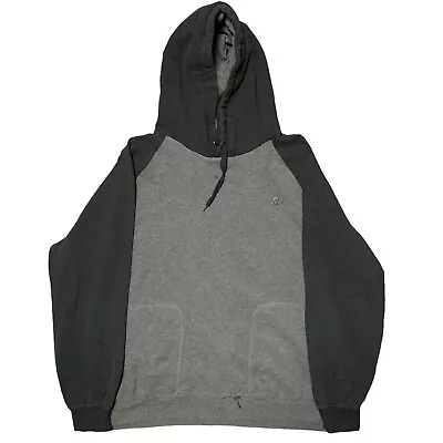 Buy STARTER Hoodie Pullover Two Tone Black Grey Sweatshirt Vintage Y2K Mens 3XL XXXL • 8.99£