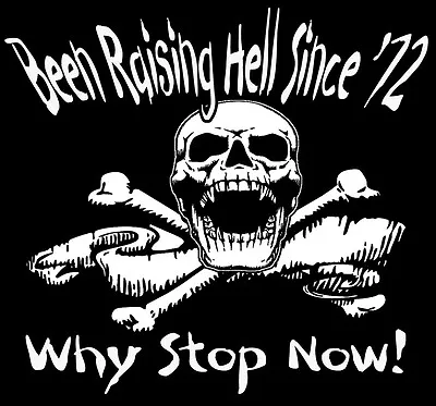 Buy 45th Birthday T-Shirt 1972 Personalised Rockabilly Gothic Hell Raiser Gift Skull • 11.99£