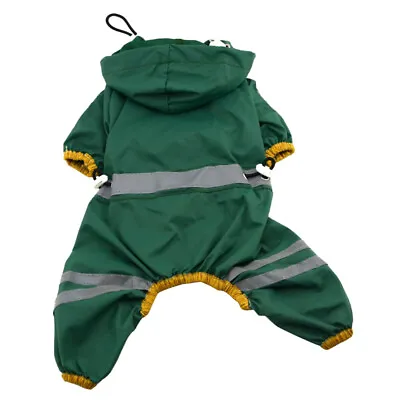 Buy Pet Rain Coat Reflective Rain Slicker Small Dog Raincoat Hoodie Dog Rain Slicker • 8.92£