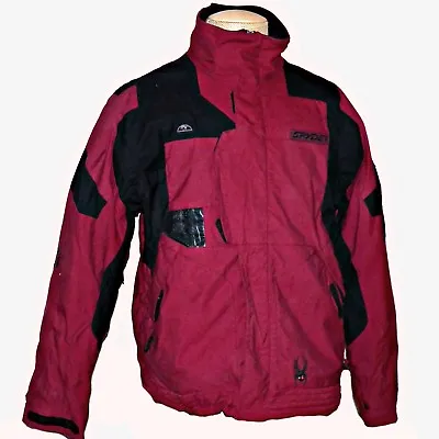 Buy Spyder Dark Red Black Team Venom Colorblock Snowboard Ski Insulated Jacket L • 244.92£