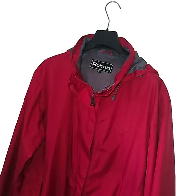 Buy Women's ROHAN Premium CLOUDBASE Red Waterproof RAIN Jacket Size L-XL *VGC* • 23.36£